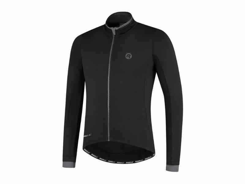 Rogelli Essential - Sort cykeltrøje med lange ærmer, L