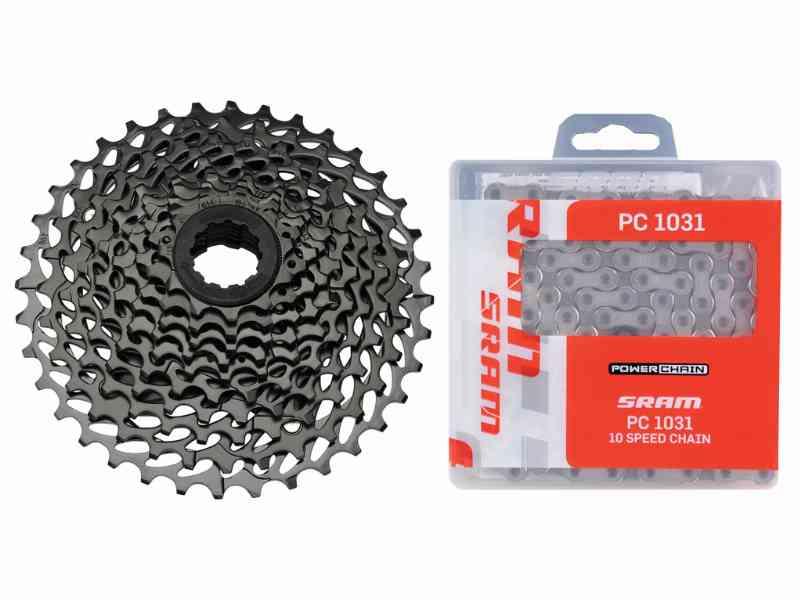 Sram 10 gear sæt - 11-36T MTB kassette og kæde