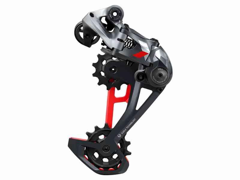 Sram X01 Eagle Bagskifter - 12 Gear - Sort/Grå/Rød