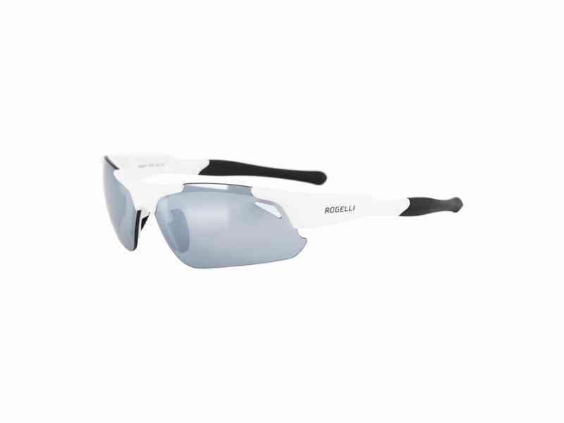 Rogelli Raptor Cykelbrille - Hvid med Smoke linser