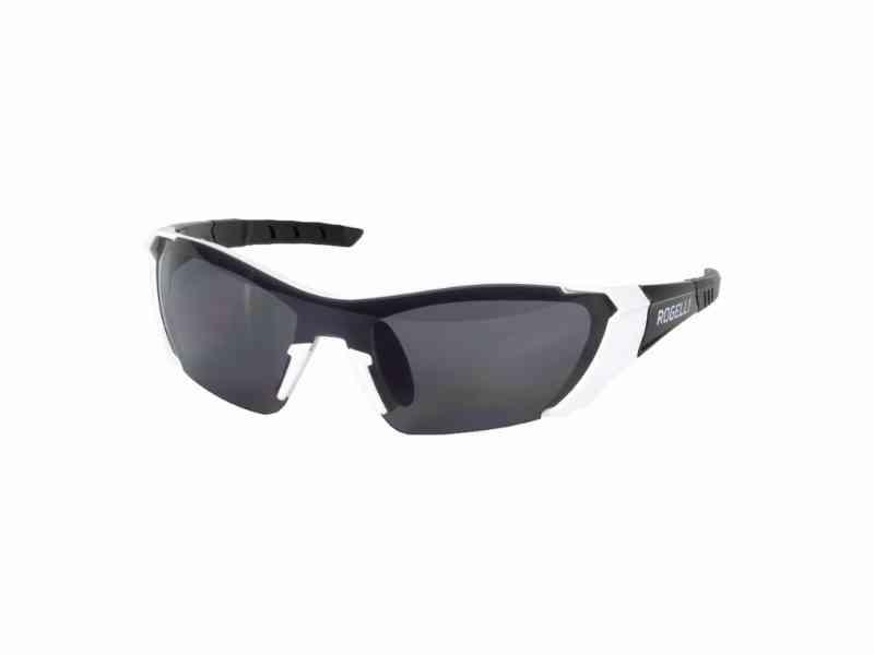 Rogelli Falcon Cykelbrille - Sort/Hvid Smoke linse