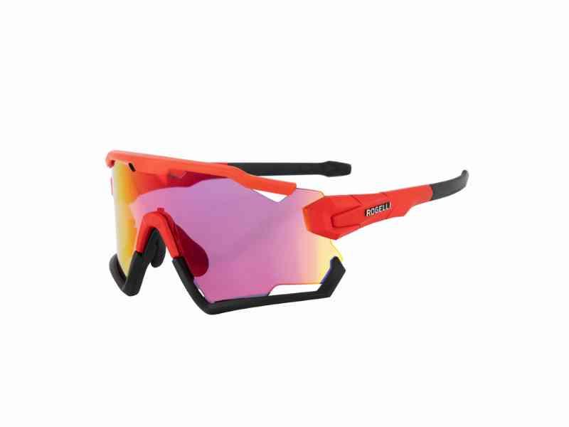 Rogelli Switch cykelbrille med 3 linser - Rød/Sort