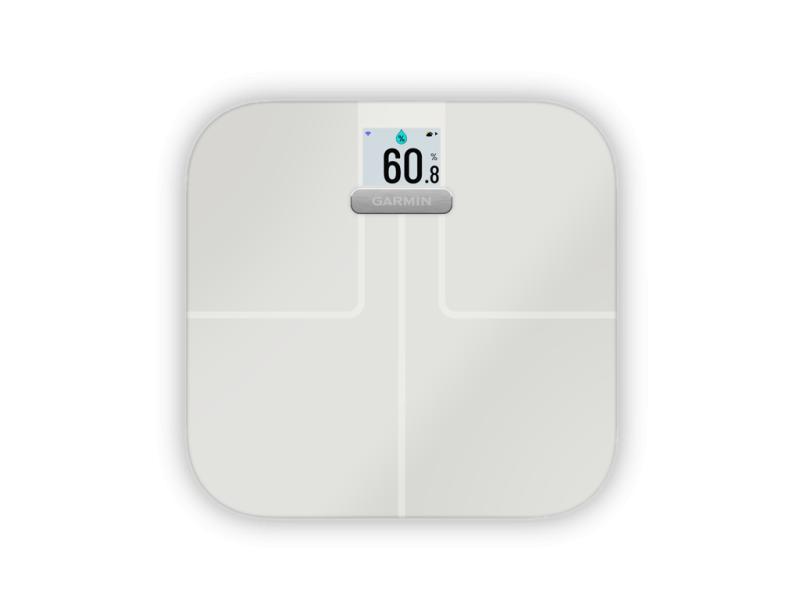 Garmin Index S2 Smart Scale - Vægt der bl.a måler kropsfedt, vand og BMI - Hvid
