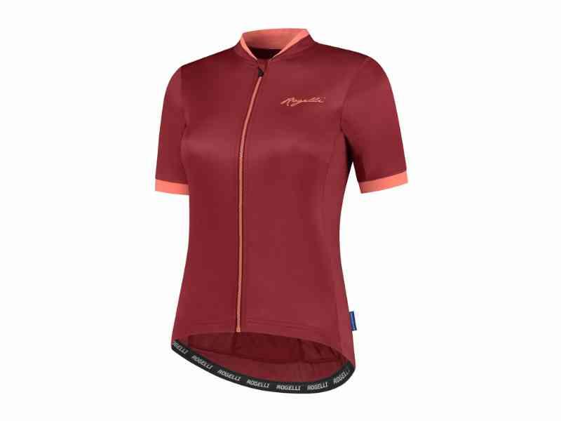 Rogelli Essential - Cykeltrøje til kvinder - Korte ærmer - Bordeaux/Coral - Str. XL