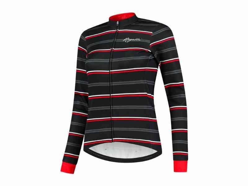 Rogelli Stripe – Dame Vinterjakke – Sort/Rød – Str. S
