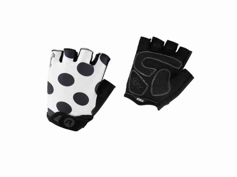 Rogelli Sprinkle - Cykelhandsker til Dame - Hvid/Sort - XS