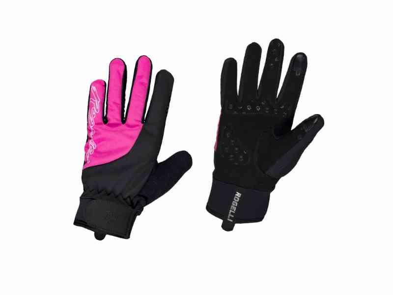 Rogelli Storm - Vinter Cykelhandsker Dame - Sort/Pink L