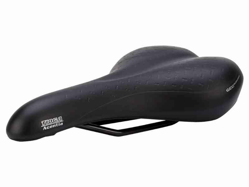 Tioga Fortis sadel i sort med gel