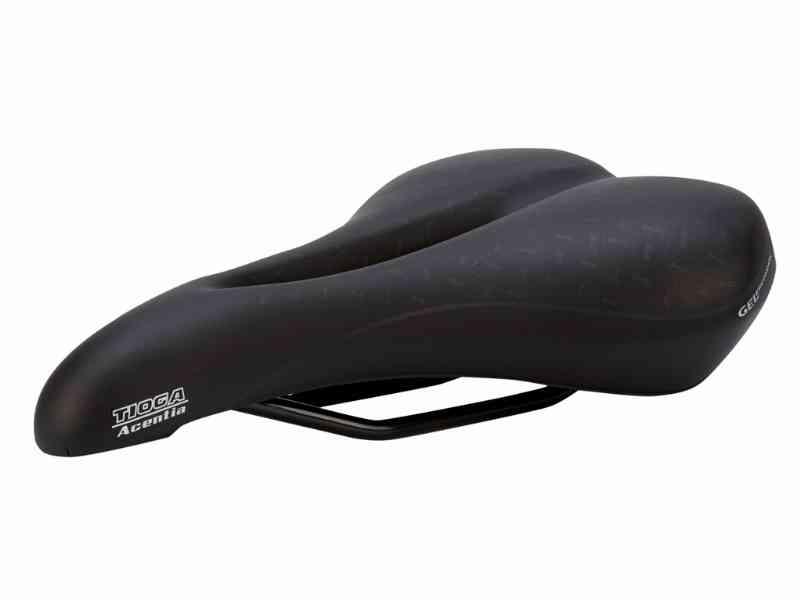 Sadel Tioga model Fortis Aura Sort med gel
