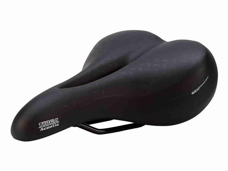 Tioga Geminus Aura sadel med gel, sort
