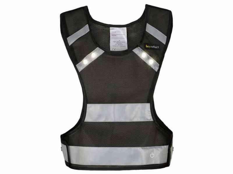 heyReflect Sport Refleksvest med LED Lys - Sort
