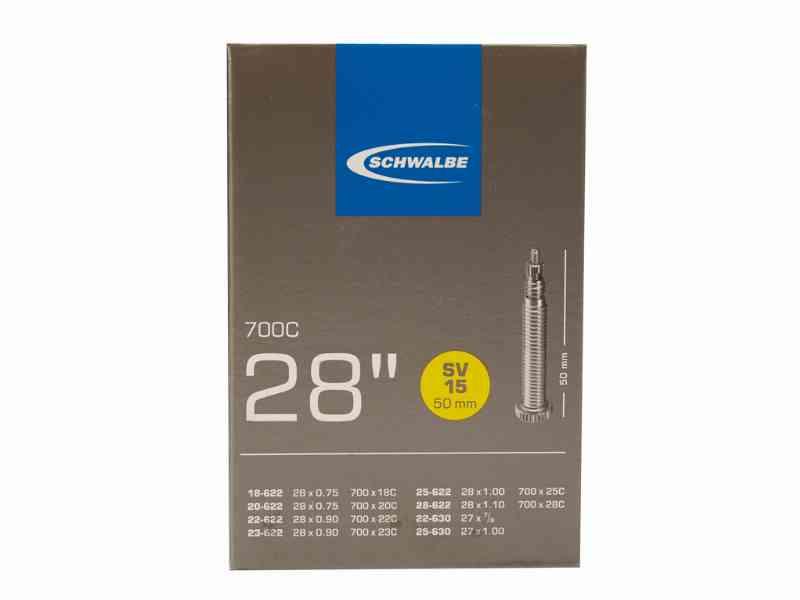 Schwalbe 700x18-28c slange med 50mm racer ventil