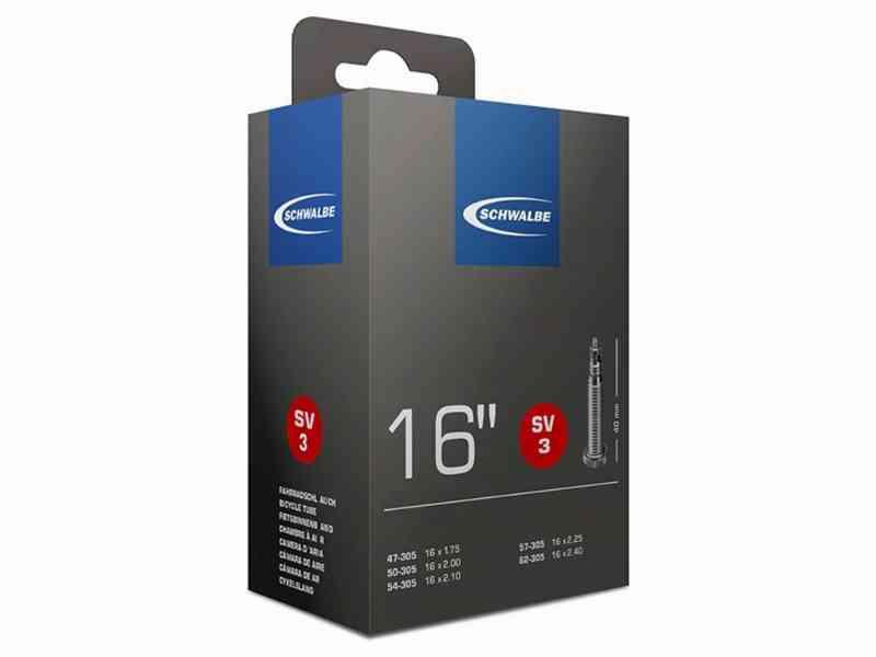 Schwalbe 16" slange med 40mm racerventil