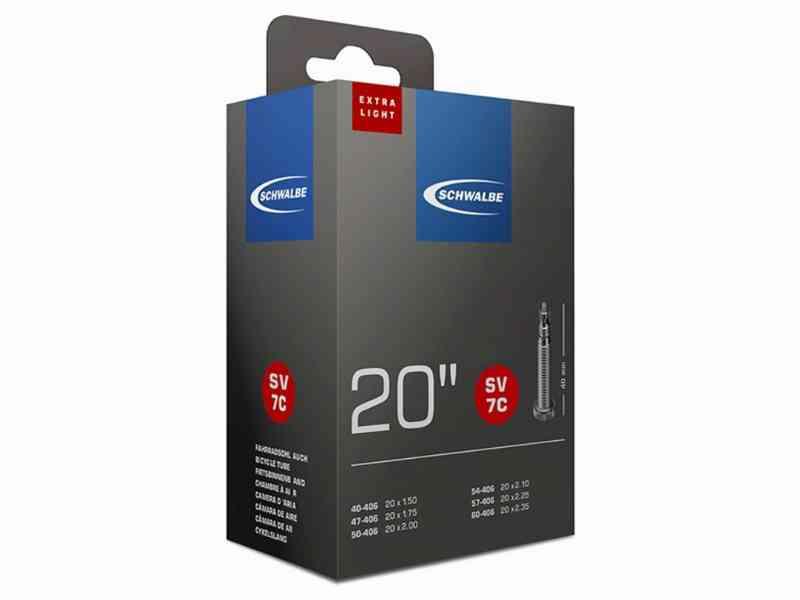 Schwalbe 20 x 1,50-2,50 X-Light slange med racerventil