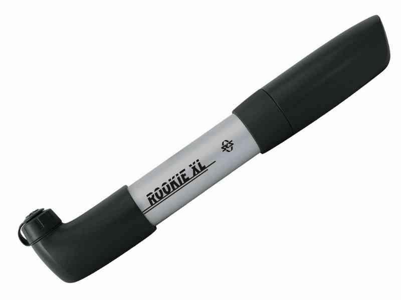 SKS Rookie XL Minipumpe med klipholder, Sølv/Sort