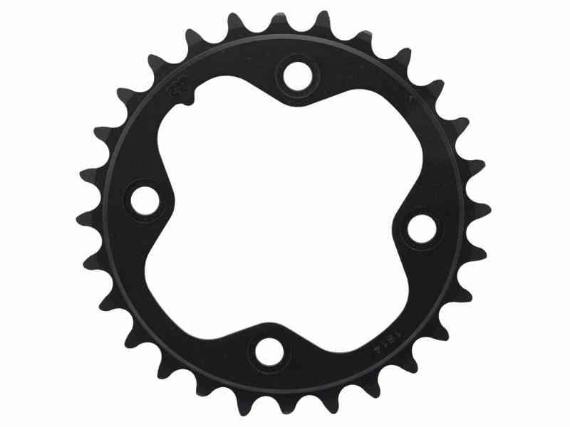 Sram 28T klinge Ø80 med 4 huller, sort
