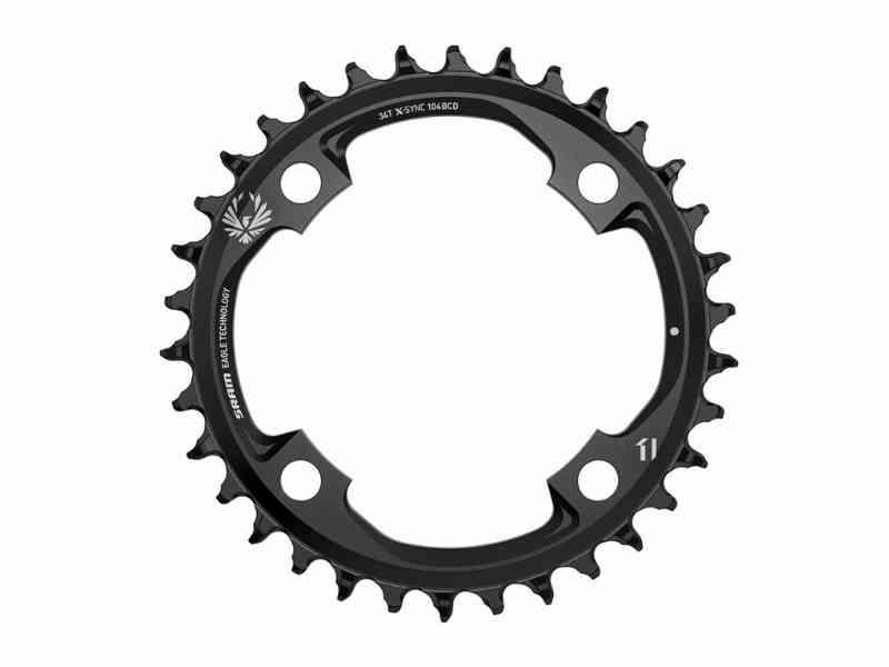 Sram Eagle - Klinge 34 tands rund - 1 x 12 gear - 4 huls ø104mm - Sort