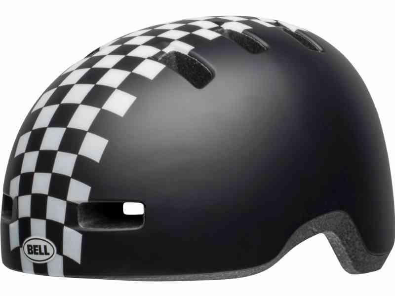 Bell Lil Ripper - Cykelhjelm - Str. 48-55 cm - Checkers mat sort hvid
