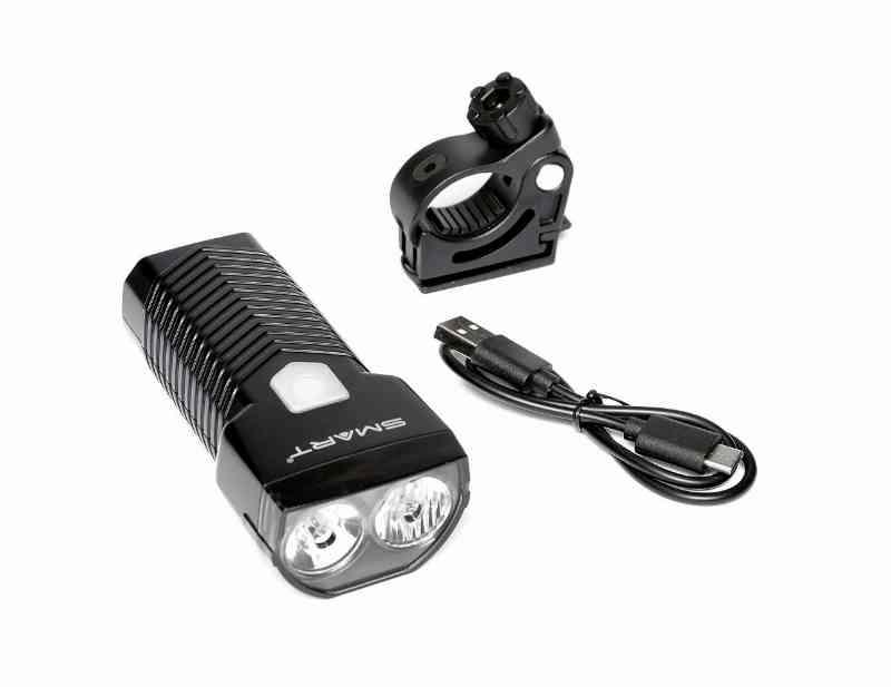 SMART Aluminium Forlygte LED USB-C - 1500 lumen