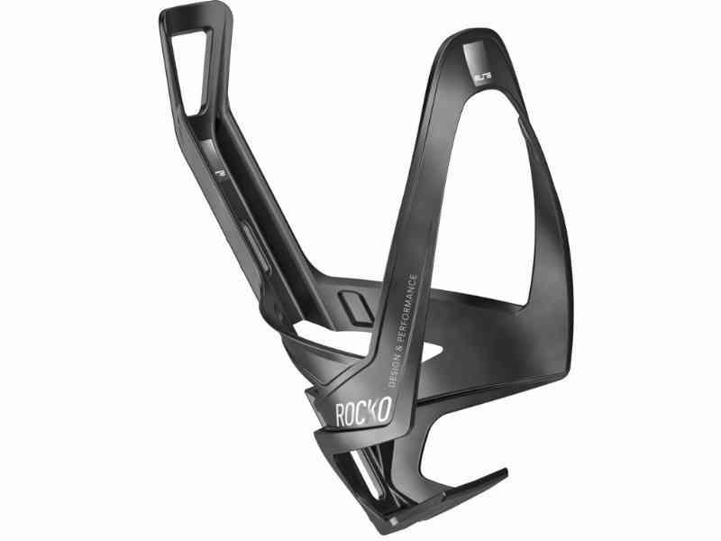 Elite Rocko Carbon - Flaskeholder med hvid grafik
