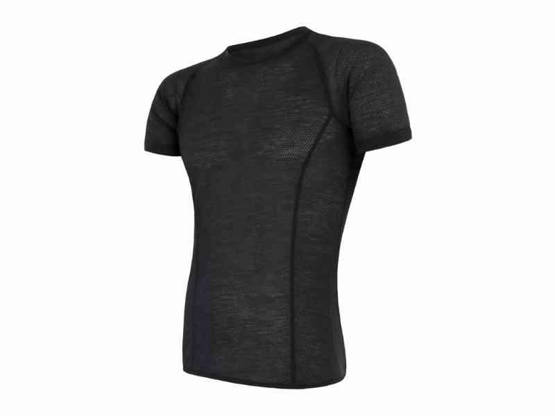 Sensor Merino Air - Korte ærmer svedtrøje - Sort - XXL