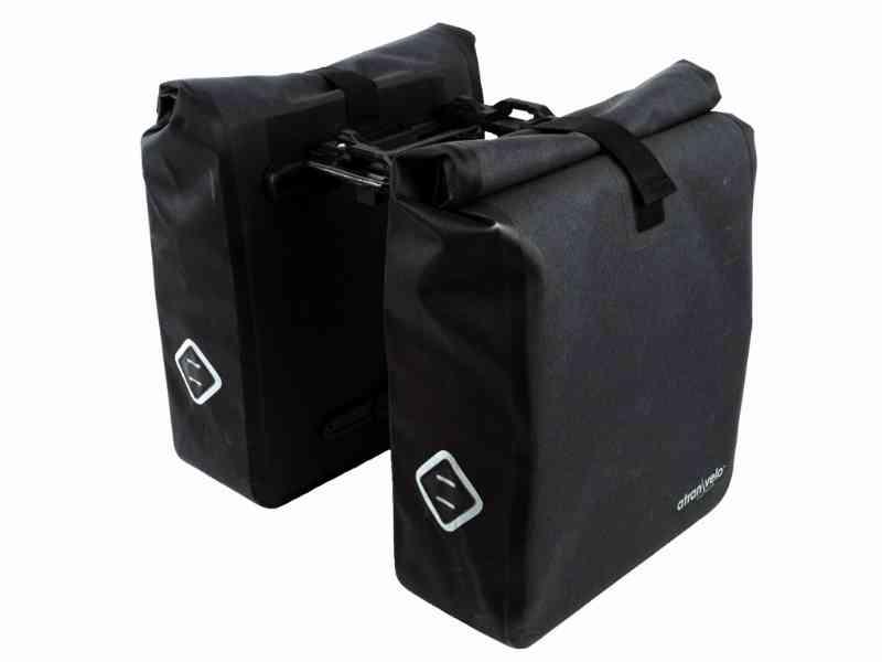 Atrant Velo - Rejsecykeltasker - 2 stk. - 24,5 L - Sort/grå
