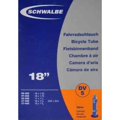 Schwalbe 18" Cykelslange med almindelig ventil
