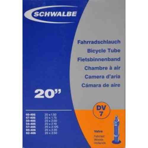 Schwalbe 20" Cykelslange med DV7 ventil