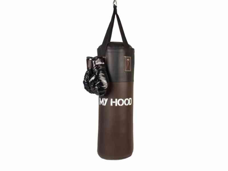 My Hood – Retro boksepude med handsker – 10 kg
