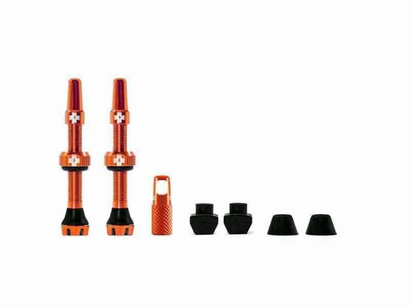 Muc-Off Tubeless Ventiler 44mm - Orange - 2 stk.
