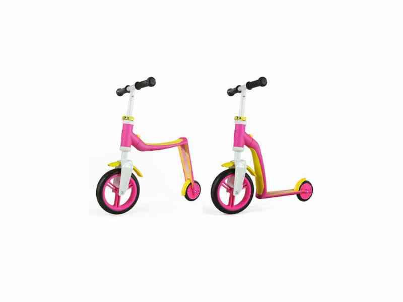Scoot&Ride 2-i-1 Løbehjul og Cykel - Highway Baby - Pink/Gul