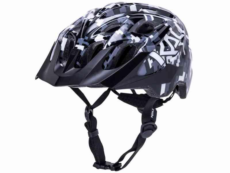 Kali Chakra Youth - Cykelhjelm - Pixel/Gloss Sort 52-57 cm