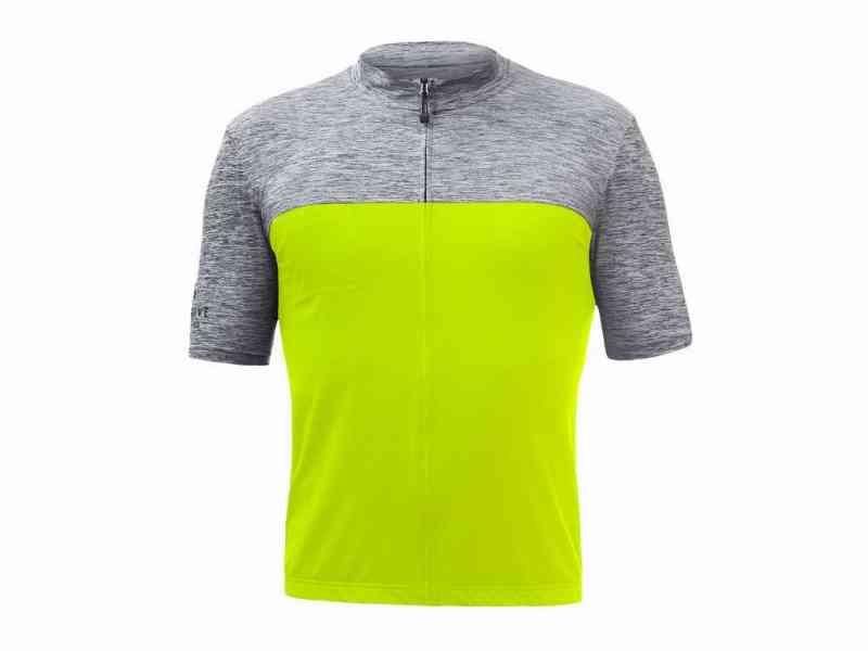 Sensor Motion - Cykeltrøje, Korte Ærmer, Neon Gul/Grå, XL