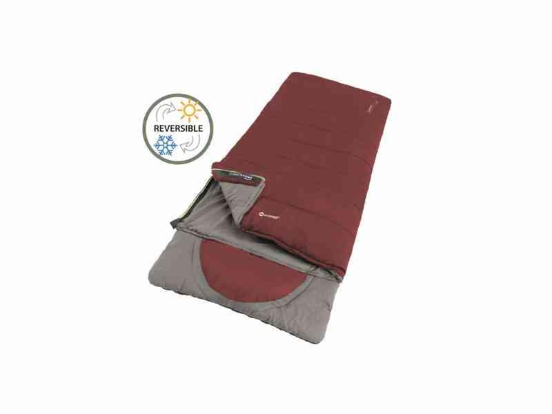 Outwell Contour Lux - Rød Sovepose med Pude