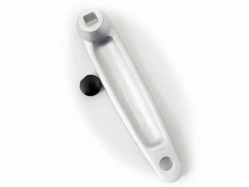 Venstre pedalarm vandret 170 mm – Aluminium Sølv