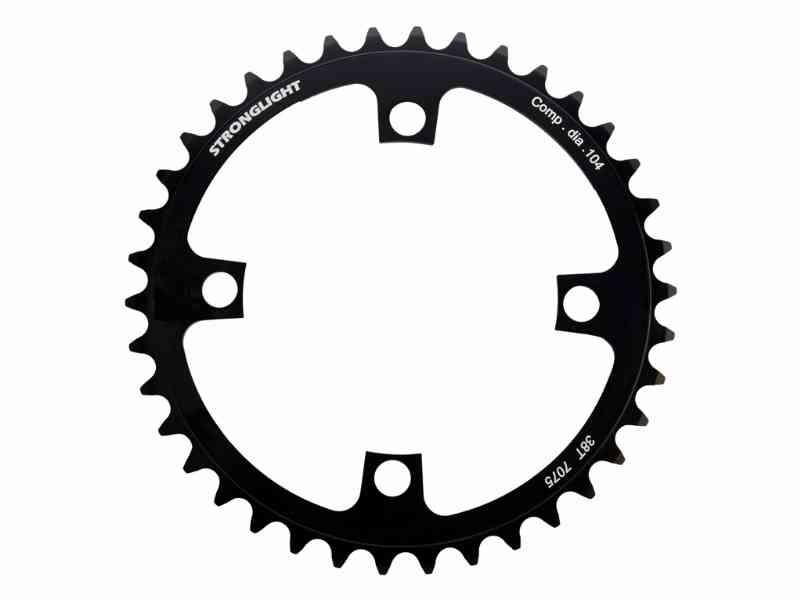 Stærk klinge - 38 tænder - Ø104 mm - 10 gear - Sort