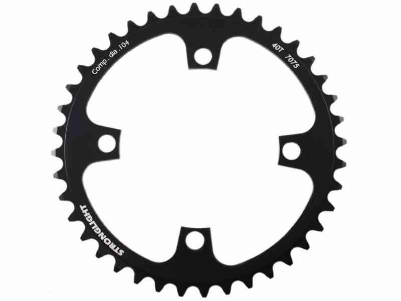 Stronglight klinge - 40 tænder - Sort Alu 10 gear