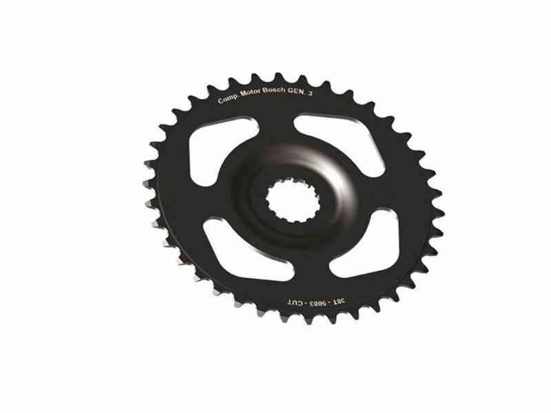 Stronglight 38T Directmount klinge - Sort Alu