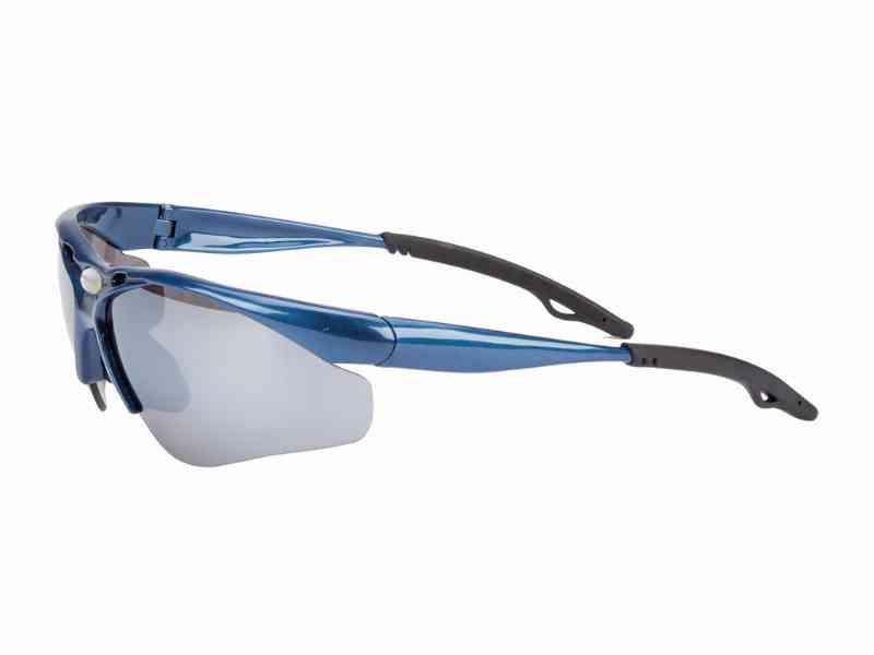 Glissado - Løbe- og cykelbrille i metalblå.