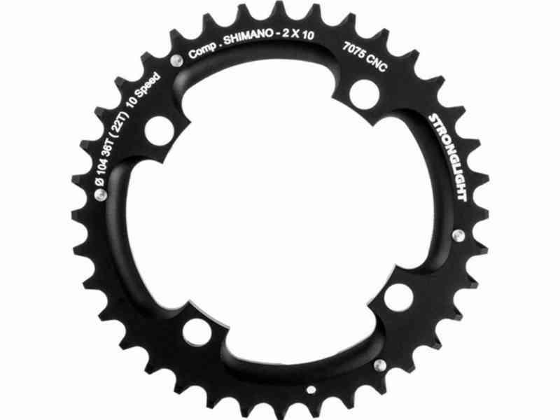 Stronglight klinge - 36 tænder - 104 mm - Sort