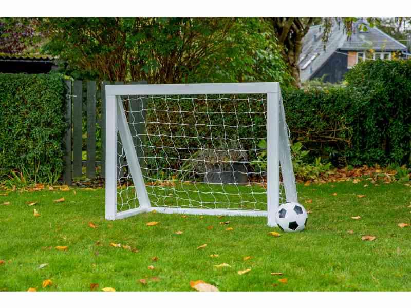 Homegoal Pro Micro Hvid - Træ Fodboldmål 125x100 cm
