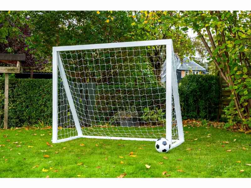 Homegoal Pro Senior Hvid - Træ Fodboldmål 200x160 cm