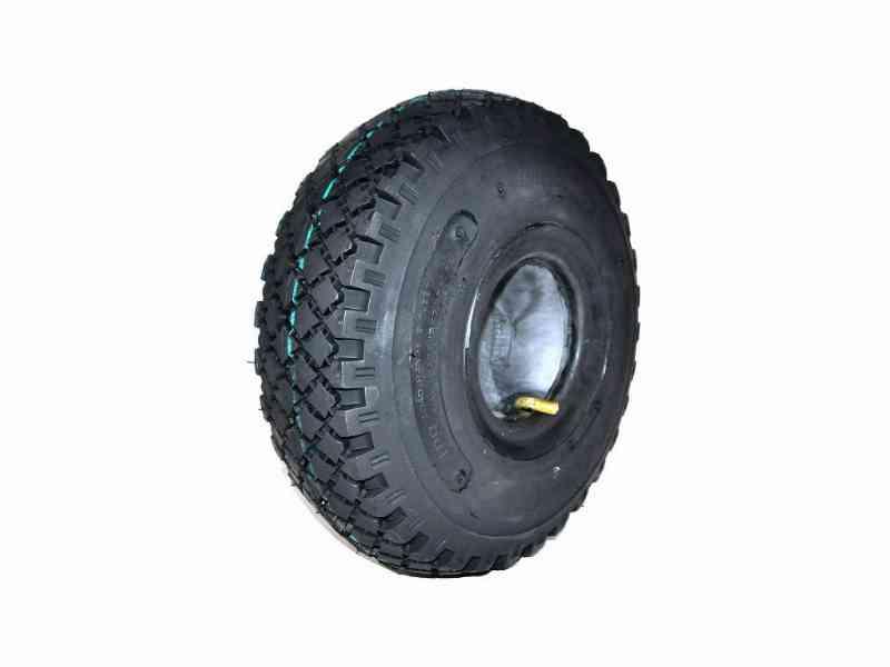 Dæk og slange 4 x 4,00 med 90° ventil