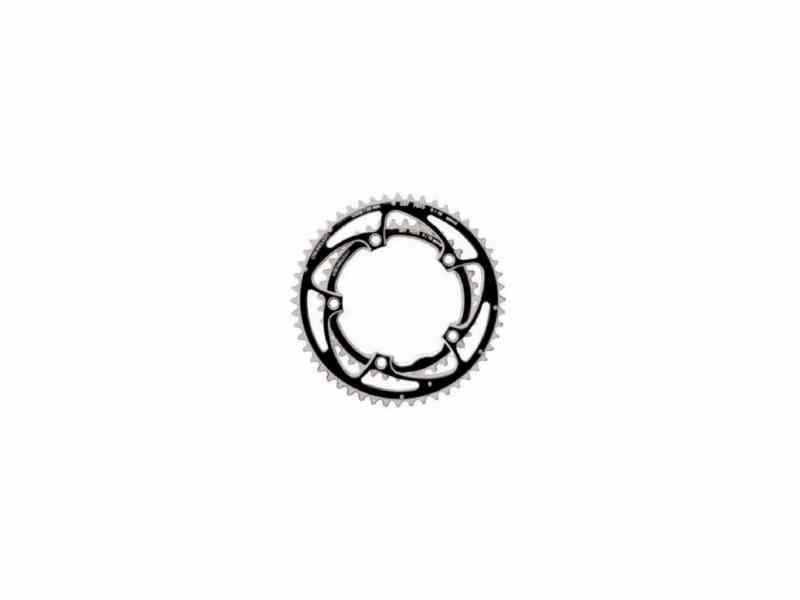 Stronglight klinge 38T ø130mm - Zicral alu, sort/sølv