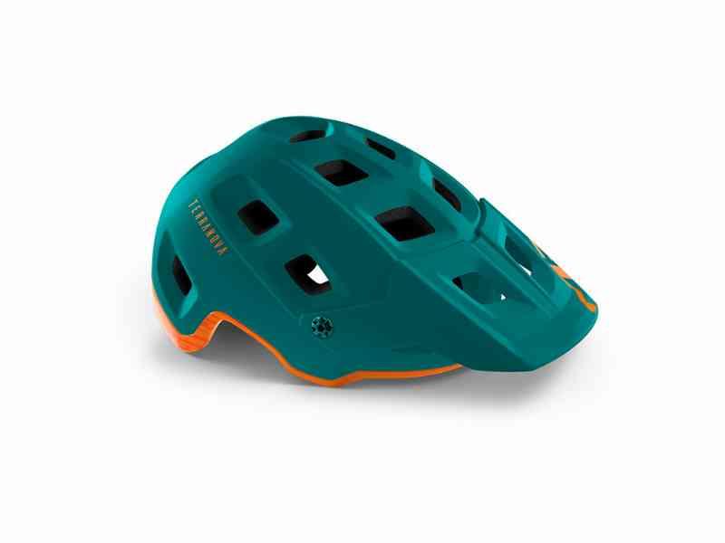 MET Terranova - MTB Hjelm - Mat Alpin Grøn Orange - Str. 52-56 cm
