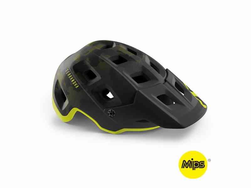 MET Terranova Mips - MTB Hjelm - Camo Lime Grøn, Str. 52-56 cm