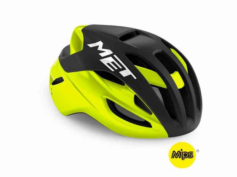 MET Rivale Mips - Cykelhjelm - Mat Sort/Gul - Str. 52-56 cm