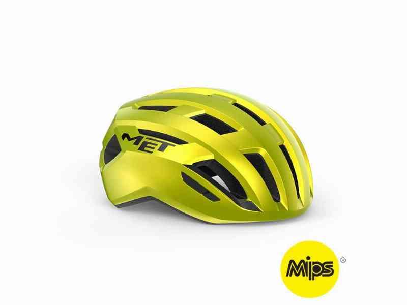 MET Vinci Mips - Cykelhjelm - Limegul metallic 56-58 cm