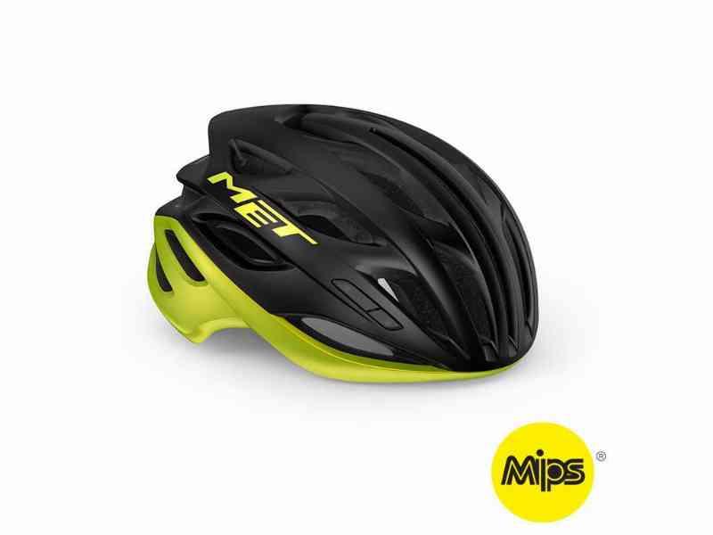 MET Estro Mips - Cykelhjelm - Mat Sort/Lime - 58-61 cm