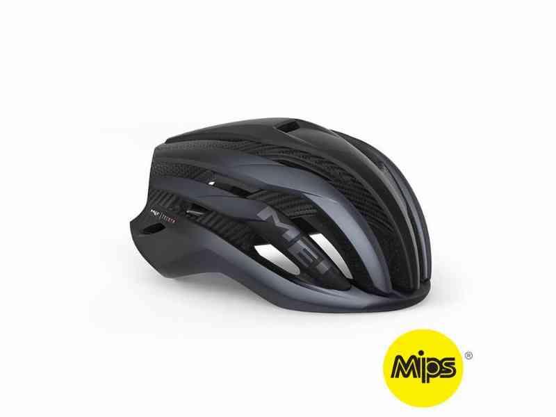 Met Trenta 3K Carbon MIPS - Cykelhjelm - Mat Sort 56-58 cm